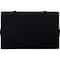 JAM Paper Black Plastic Business Card Holder Case with Round Flap